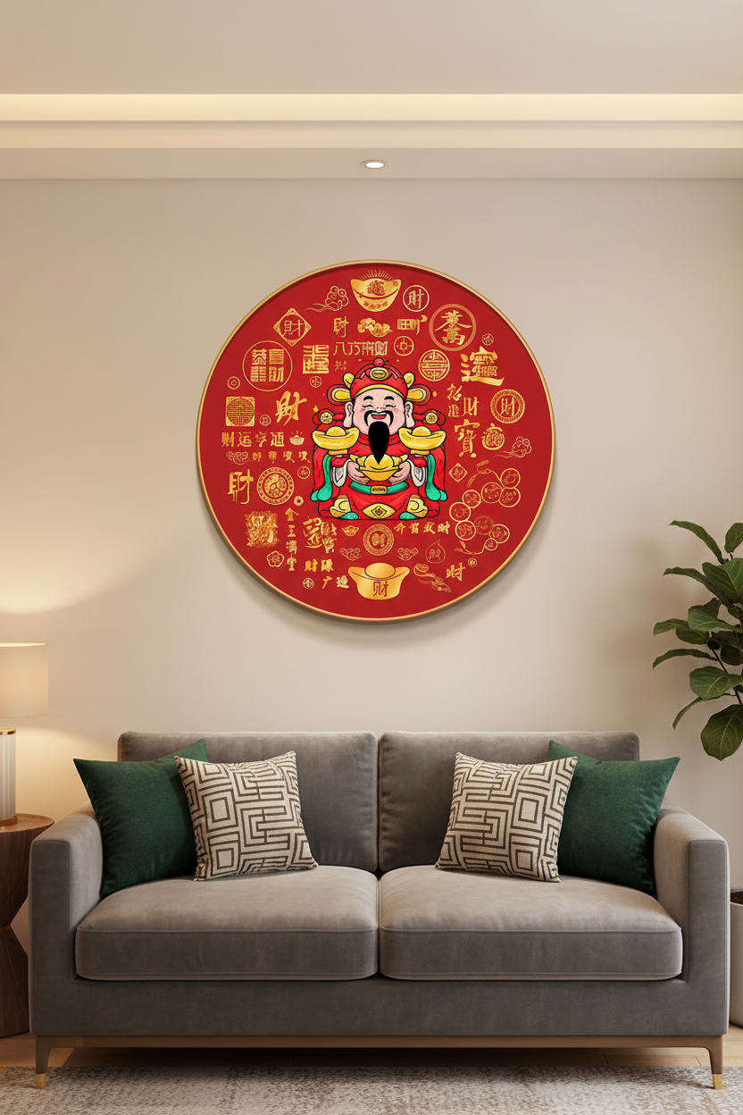Modern living room wall art mockup