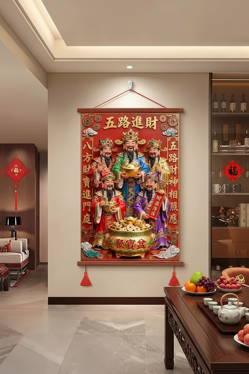 Spring Festival tea room lounge mockup