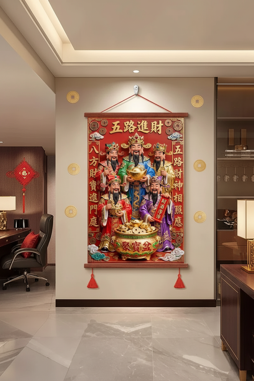 Executive office Spring Festival celebration mockup