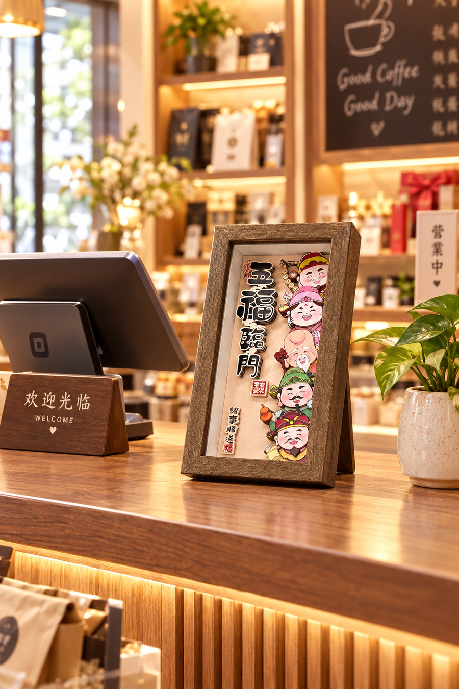 Retail Cashier Checkout Counter Display