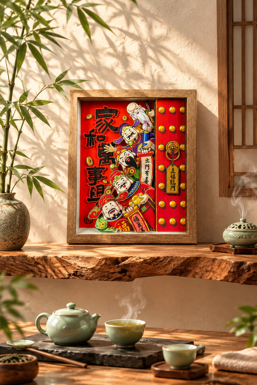 Serene Tea Sanctuary Harmony Scene
